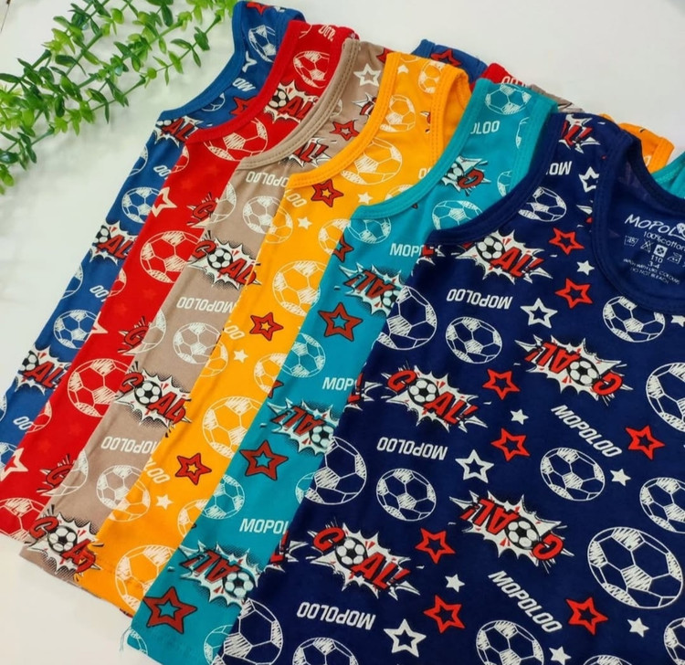 ست رکابی شورت پسرانه طرح فوتبالی